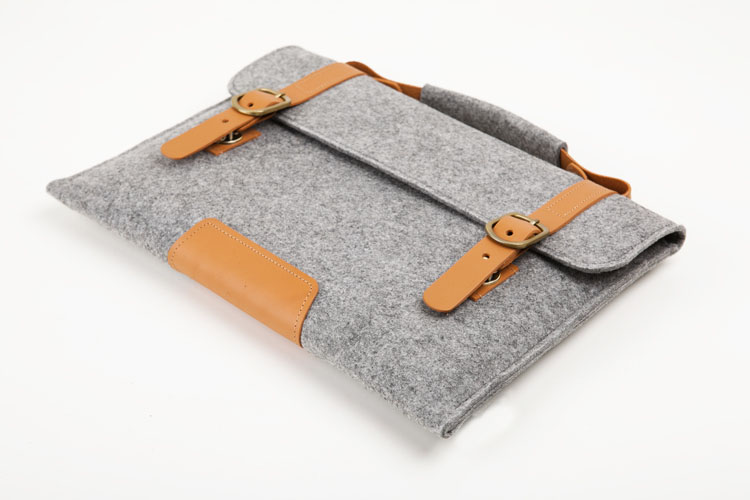Macbook Pro 13 Macbook Sleeve Case Brief Wool Felt Custom Made Felt Case Sleeve Cover Bag With Strap For Macbook